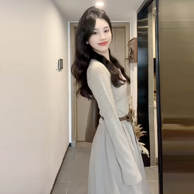(Mới) Mã K1545 Giá 990K: Váy Đầm Liền Thân Dáng Dài Nữ Gutdo Dài Tay Hàng Mùa Xuân Thu Đông Thời Trang Nữ Chất Liệu G03 Sản Phẩm Mới, (Miễn Phí Vận Chuyển Toàn Quốc).