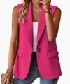 Rose red sleeveless