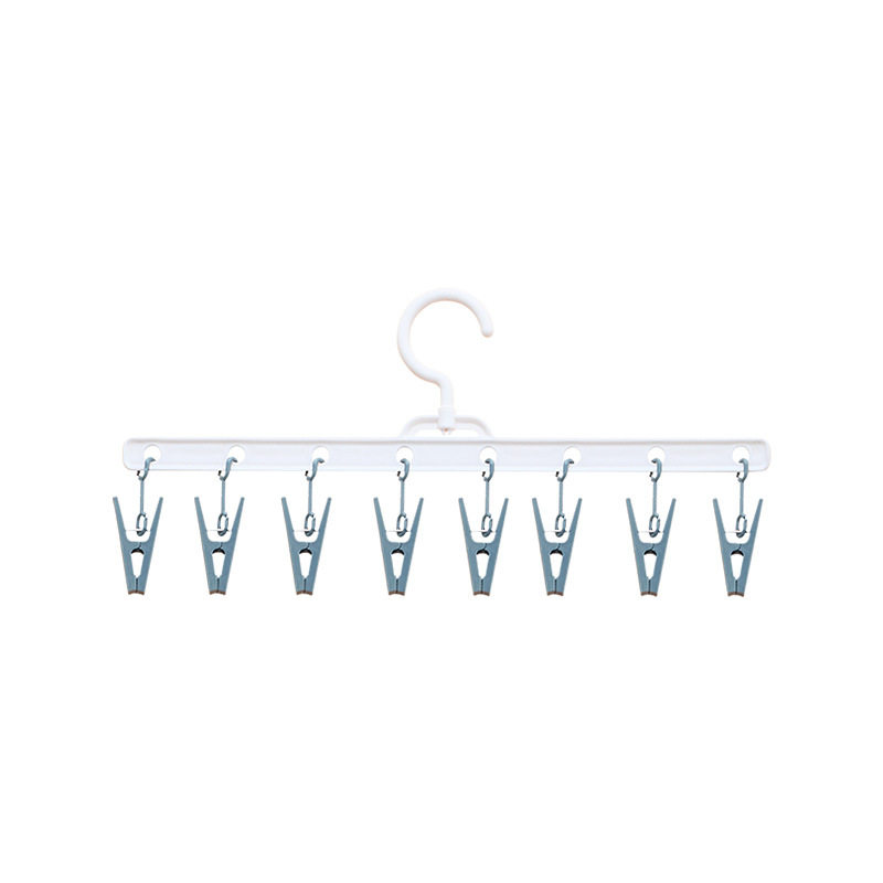 Multi-Clip Clothes Hanger Hat Storage Hanger Plastic Multi-Functional Clothes Drying Rack Hook Rotating Windproof Storage Rack P