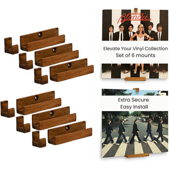 Wooden Wall Mounted Record Storage Rack Vinyl Record Display Stand Black Glue Record Storage Rack Cd Display Stand