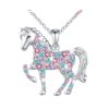 temu cross-border new fashion high sense necklace european and american amazon cute colorful pony pendant children's necklace