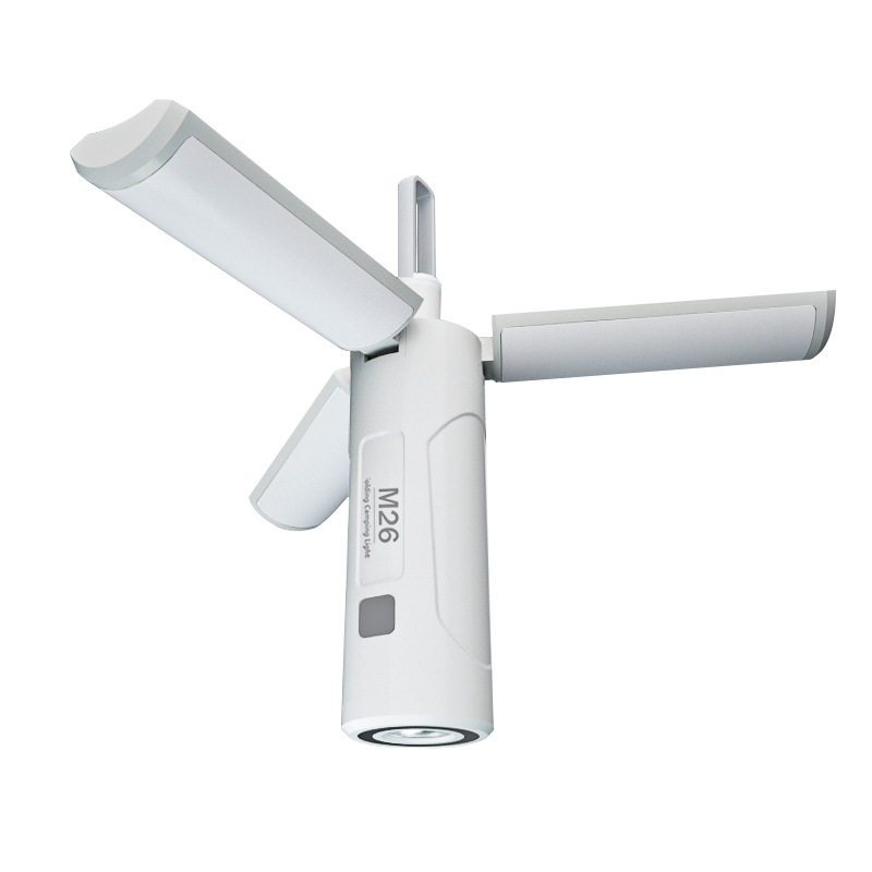 New Foldable Portable Three-Leaf Hook Outdoor Handheld Lamp Flashlight Multi-Functional Camping Lamp Waterproof