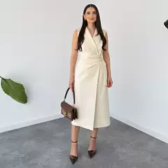 2026 Foreign Trade Cross-Border European and American Amazon Summer New Style V-Neck Sleeveless Simple Solid Color Elegant Women's Dress