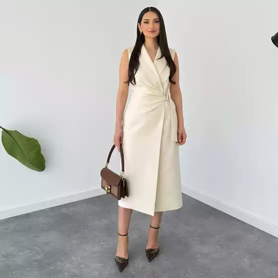 2026 Foreign Trade Cross-Border European and American Amazon Summer New Style V-Neck Sleeveless Simple Solid Color Elegant Women's Dress