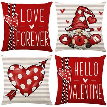Amazon Valentine's Day Pillowcase Printed Pillow Custom Cover Sofa Holiday Decoration Bedside Pillow Cushion Cover
