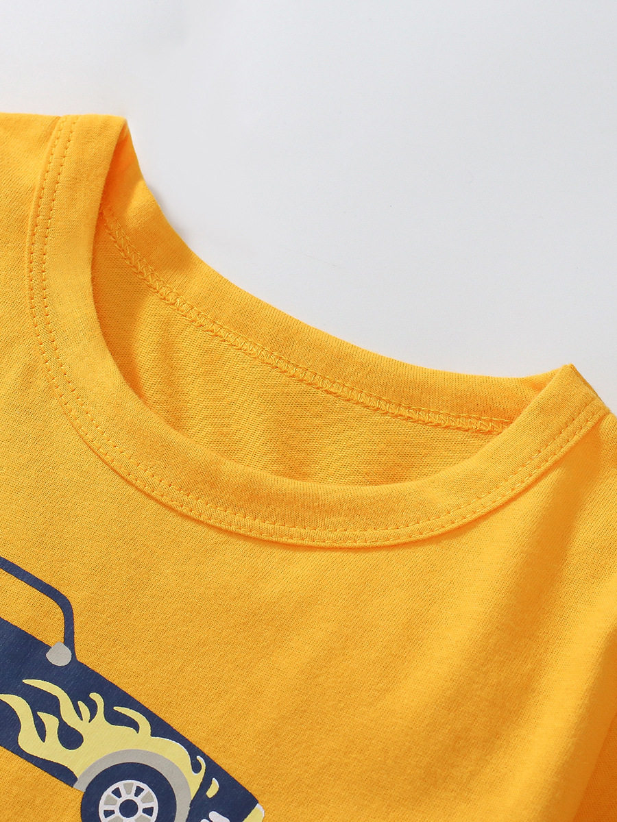 Short-sleeve Boys' Set, [Style] Kids' Outfit, Cute Car Summer Kids' Clothing