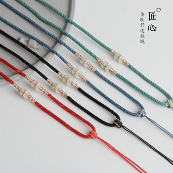 High-quality Corn Rope 28th Emerald Pendant Rope diy Hand-woven Wire Necklace Rope Simple Gold Hanging Neck Rope