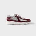 Sprinkled red patent leather gray mesh