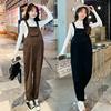 Maternity Overalls Set Spring and Autumn Fashion New Style Fleece-Lined Maternity Pants Sweater Loose Plus Size Maternity Wear Casual Pants