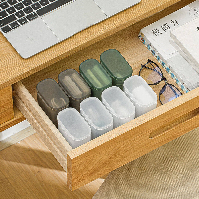 Portable data cable storage box winding earphone cable charger storage box with lid drawer organizing box