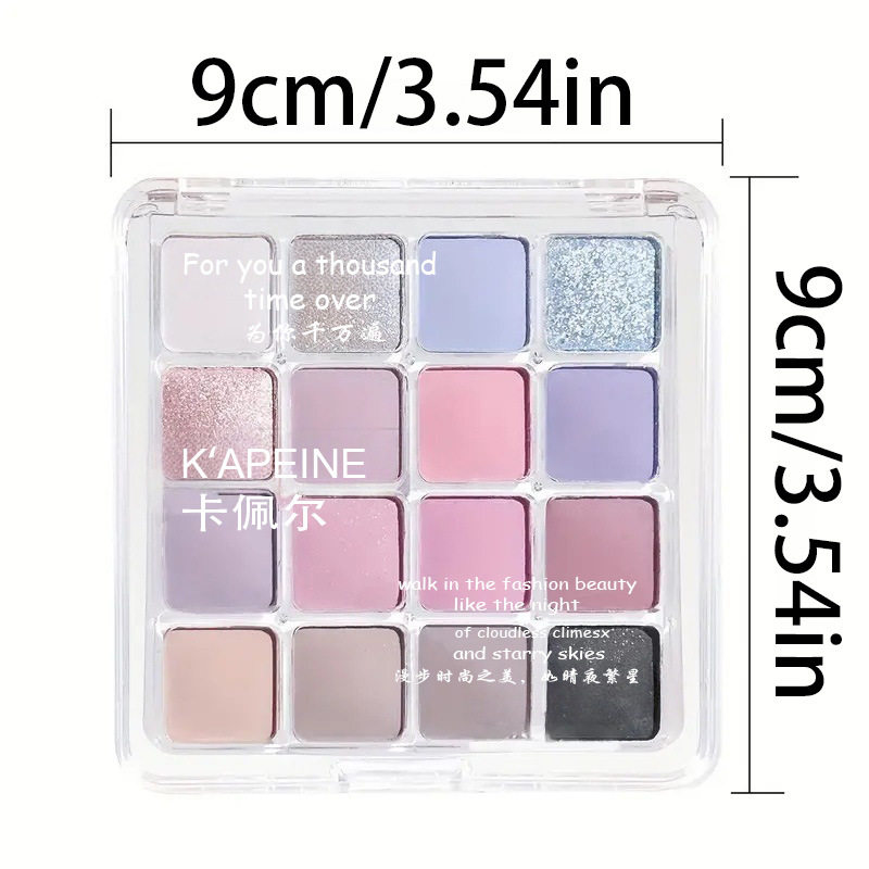 Capel 16-Color Sunset Magic Eye Shadow Palette Pearlescent Matte Earth Color Korean Makeup Eye Shadow Student Party