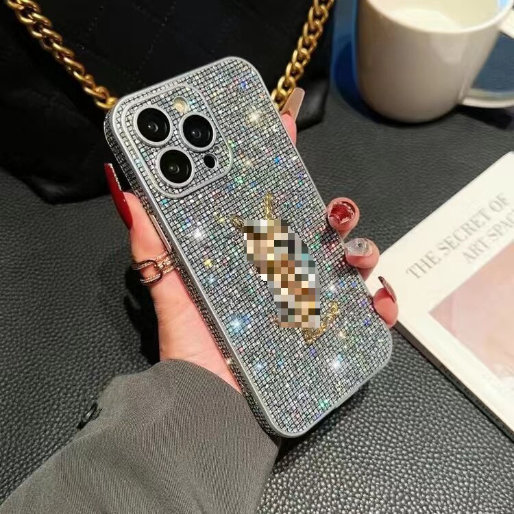 Flash diamond for Apple 15 mobile phone case 14ProMax fashion brand 12 luxury 13 anti-fall 15Promax Europe and the United States