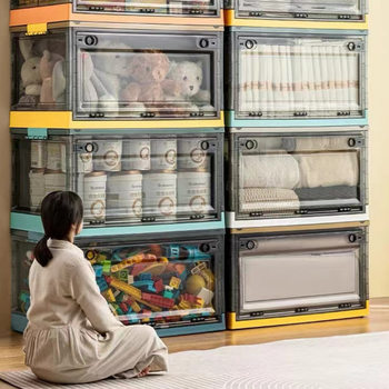 Book Storage Box Side Door Outdoor Car Storage Box Student Dormitory Book Box Toy Sundries Transparent Storage Box