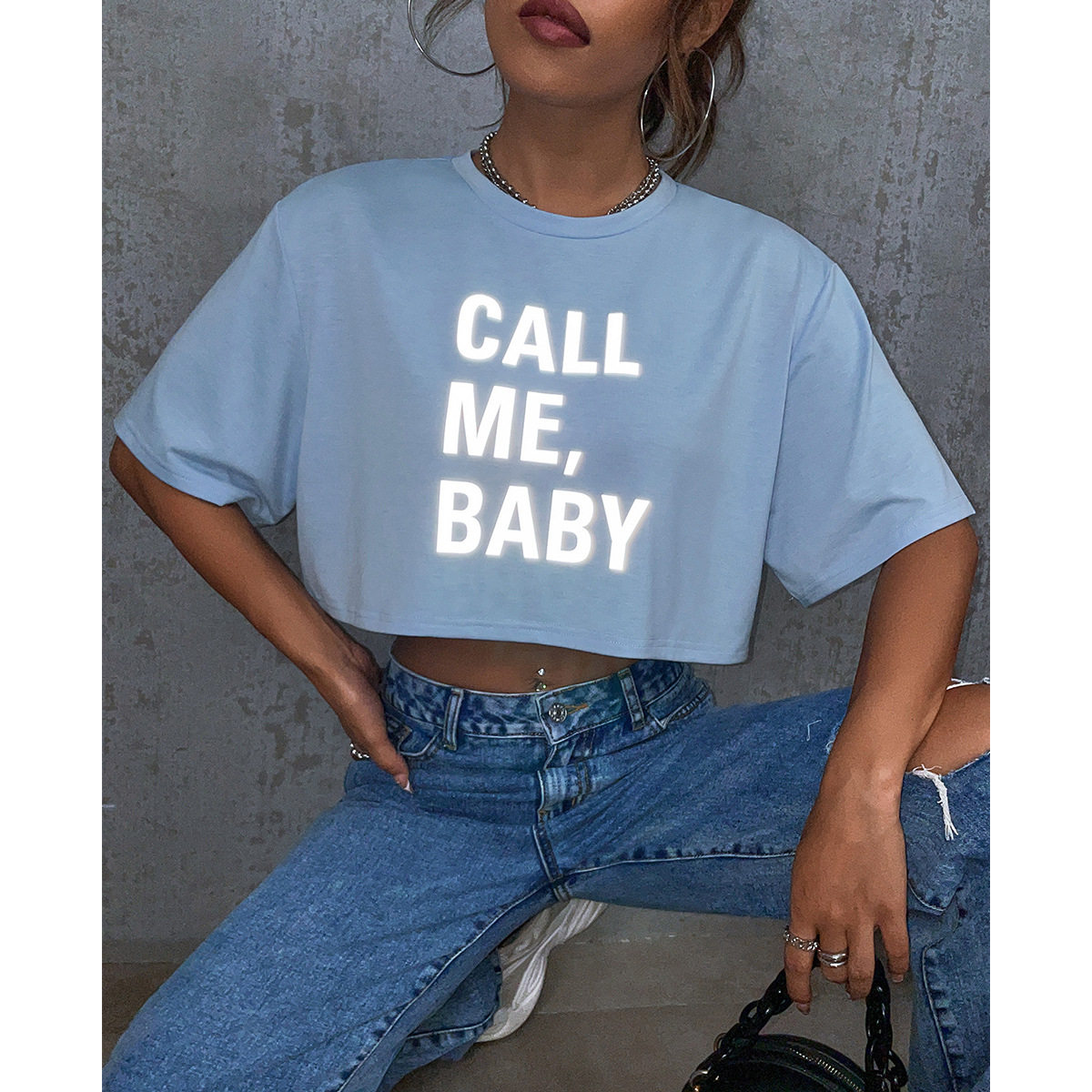 Korean Style Letter Embroidered Graphic T Shirt Summer Collection Casual Fit Soft Fabric Wholesale Available