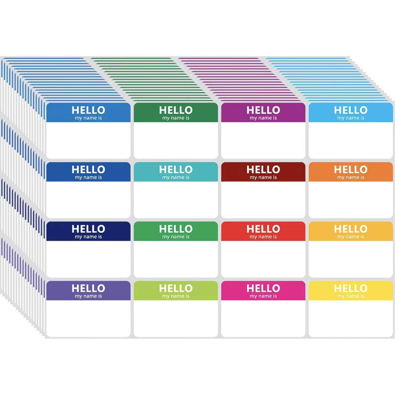 Cross-Border Colorful Name Tag Stickers Identification Badges Office Meetings Family Gatherings DIY Decoration Stickers