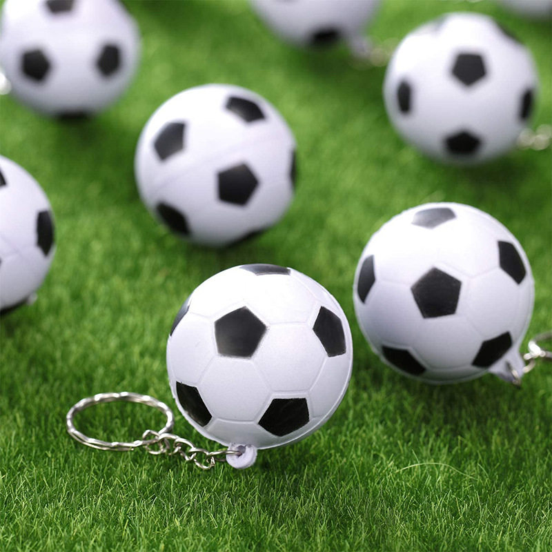 Popular 4cm Solid Pu Pressure Ball to Relieve Stress and Vent Kidsren's Small Mini Football Keychain Backpack Pendant