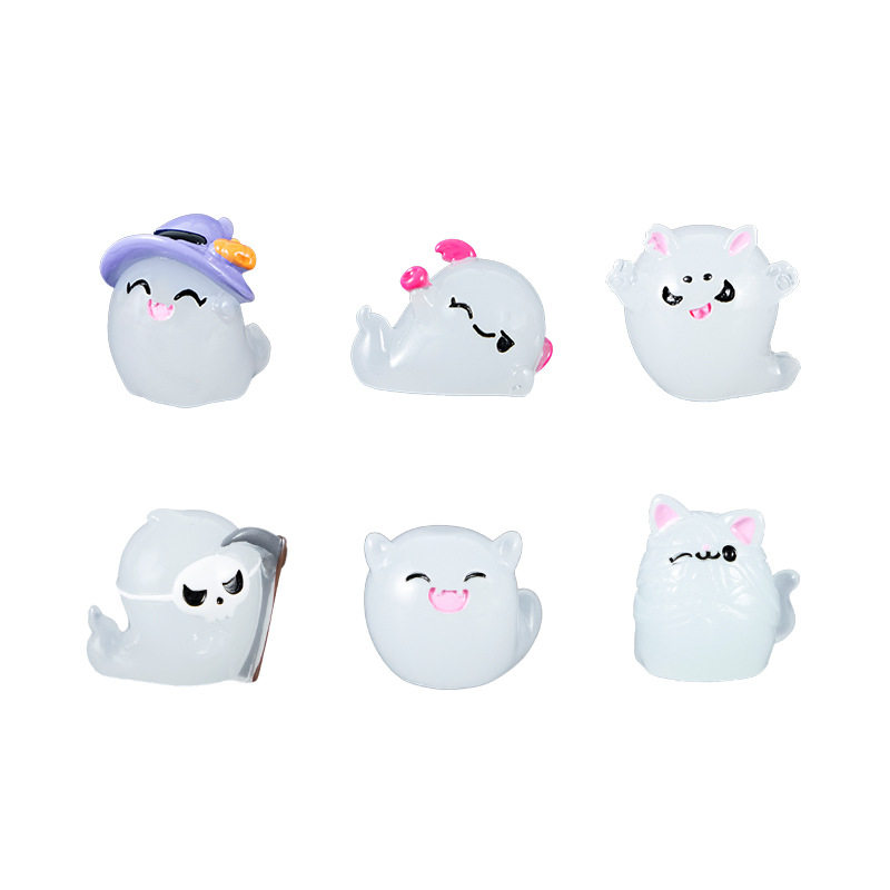 Micro Landscape Creative Cute Luminous Grim Reaper Vampire DIY Festival Decoration Halloween Ornament Resin Crafts