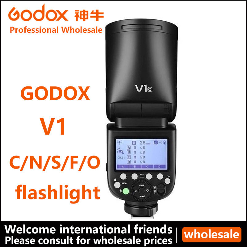 Godox V1C/N/S/F/O Flash Micro Slr Camera Hot Shoe On-Camera Light High-Speed Ttl Lithium Battery