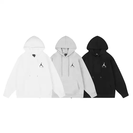 2025 New Trendy Brand Aj Trapeze Velvet Sweatshirt for Men and Women Couple Tops Hoodies Embroidered Jacket Export Wholesale