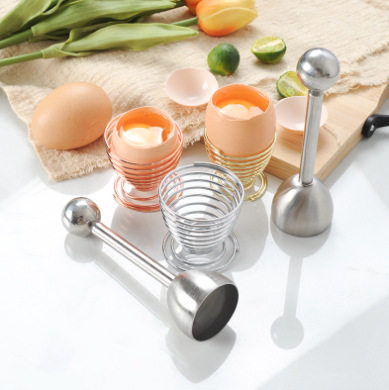 304 stainless steel elastic egg opening device egg shell separator glutinous rice egg small accessories egg holder