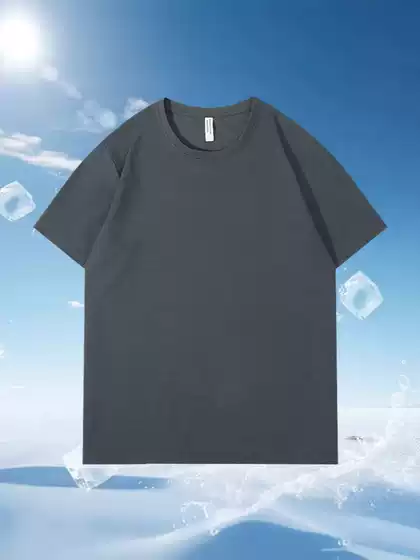 Desang Cotton Short-Sleeved Quick-Drying Antibacterial Round-Neck T-Shirt Mint-Scented Ice Silk Breathable Solid Color Half-Sleeved Summer Top