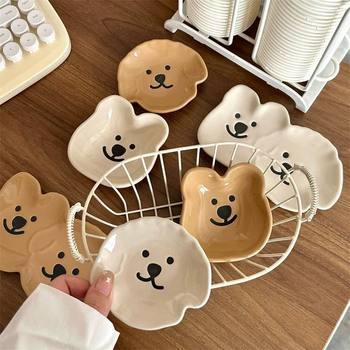 Cute Cartoon Cute Ceramic Dipping Dish Small Dish Household Snack Dish Vegetable Dish Spit Bone Dish Sauce Seasoning Dish