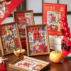 Fortune-making Jigsaw Puzzle Photo Frame New Year Decoration Gift Box Table 108-making God of Wealth Photo Frame New Year's Day Spring Festival Gift