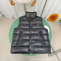 High-End Moncler Maya Stand Collar Small Logo Down Vest TIB94 Unisex Warm Winter Outerwear Padded Gilet