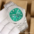 White steel green surface