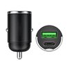Car Phone Charger Fast Charging Head Mini Invisible Zinc Alloy Suitable for Apple and Android Flash Charging Fast Charging Black Technology