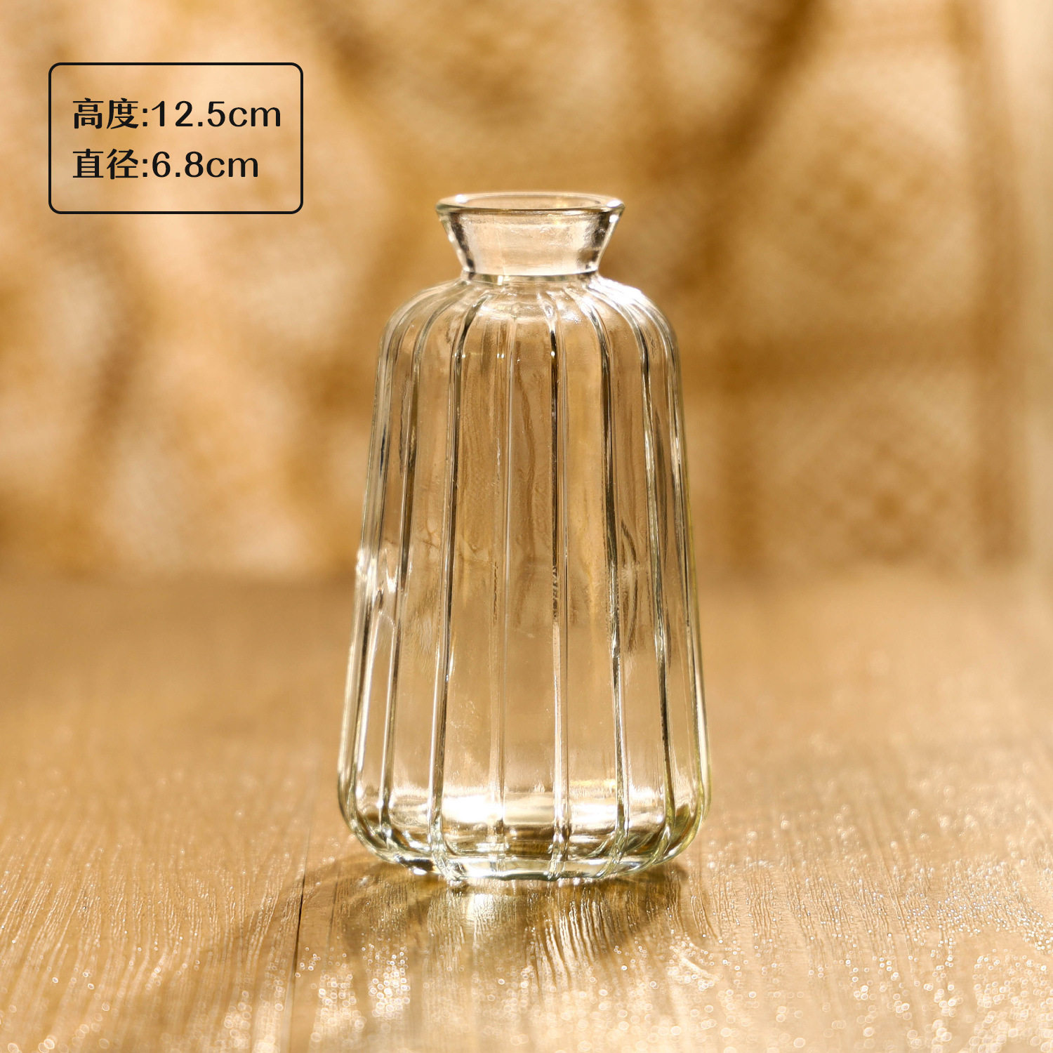 跨境热销复古玻璃花瓶插画高级感香薰瓶 透明ins风摆件小花瓶套装