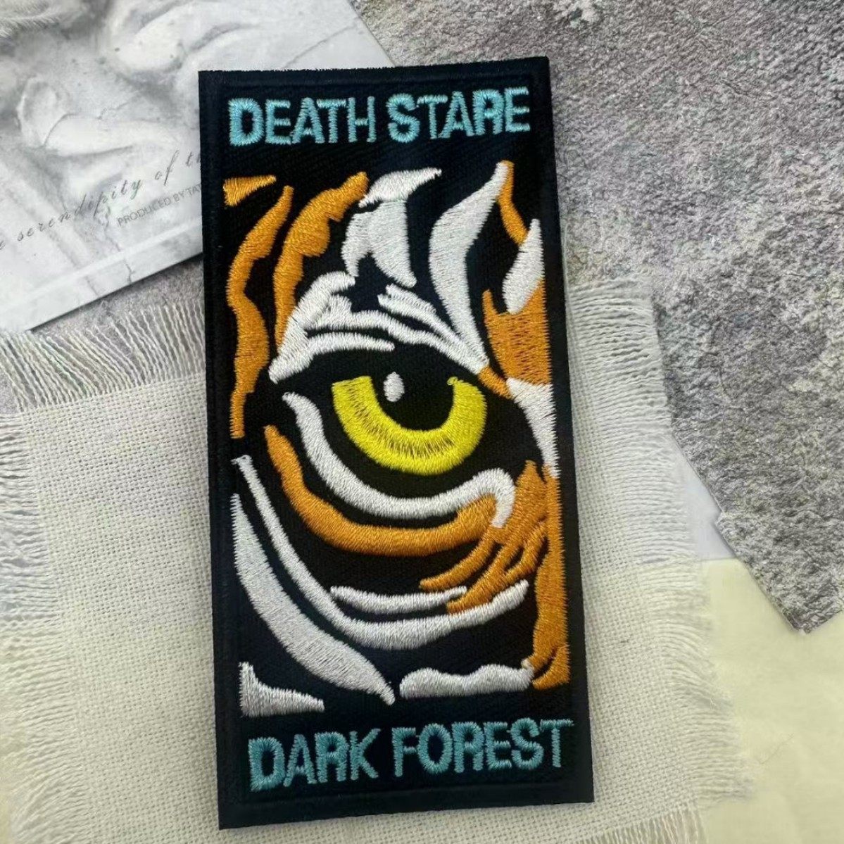 Long Strip Embroidered Velcro Seal Personality Badge DIY Sewing English Patch Cloth Sticker Outdoor Clothing Accessories