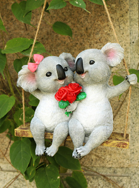 考拉眼境架动物眼镜座笔筒笔插创意礼品摆件动物树脂工艺品摆件