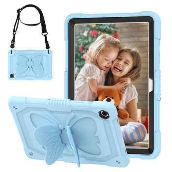 Suitable for Samsung A9Plus Cartoon Butterfly Silicone Pc Stand Anti-Fall Tablet Case A9 X110 Strap Protective Cover