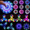 Fidget Spinner Glowing Led Music 18-Piece Pattern Rotating Finger Crystal Spinner Kidsren's Street Stall Supply Wholesale