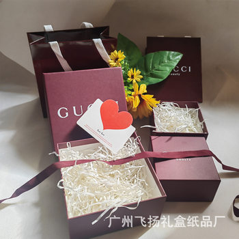 Gucci Red Perfume Gift Box Gujia Lipstick Gift Box Empty Box Perfume Packaging Box Gu Gift Box
