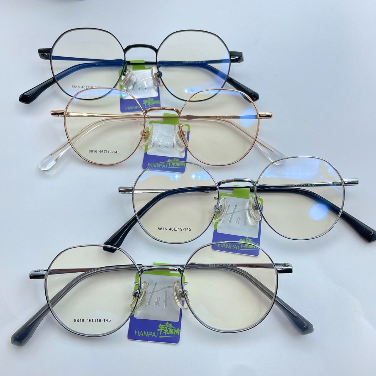 46-size small size glasses frame height myopia teenagers metal wide-brimmed red book high-end frame small face frame