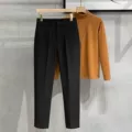 Black trousers (regular) single piece