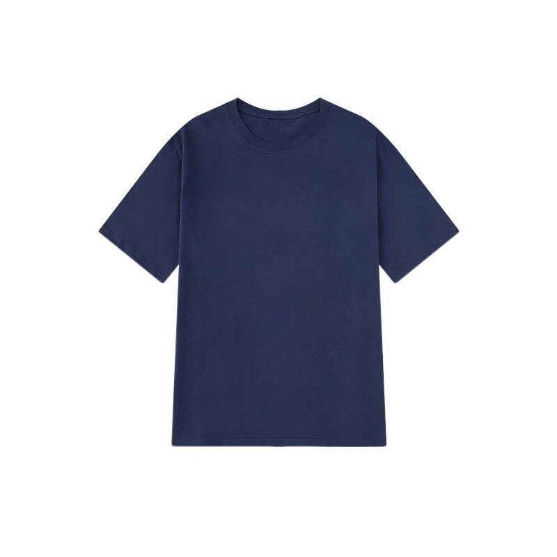 Men's Cotton Short-sleeved 100 Cotton Summer New Style Base T-shirt Men's Round Neck Loose Solid Color Korean Style Fashionable Interior