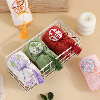 2024 New Embroidered Tassel Towel Bridesmaid Accompanying Gift Wedding Gift High-end Embroidered Guofeng Towel