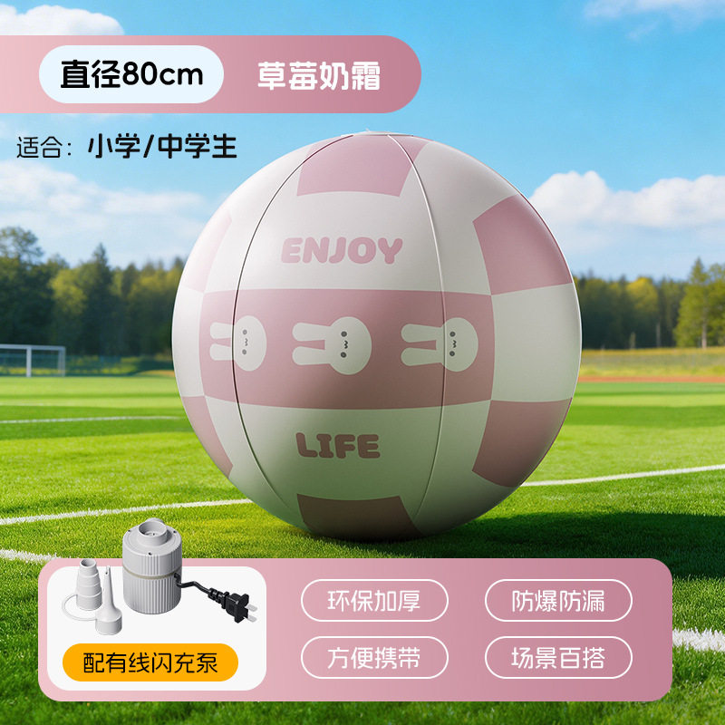 巨型充气沙滩球户外草地学校幼儿园趣味运动会足球排球活动大球代