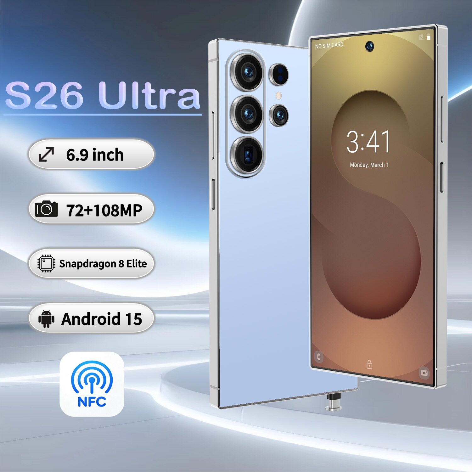 NFC CUGO跨境智能手机S26Ultra一体机NFC功能安卓手机真4G 6.75寸