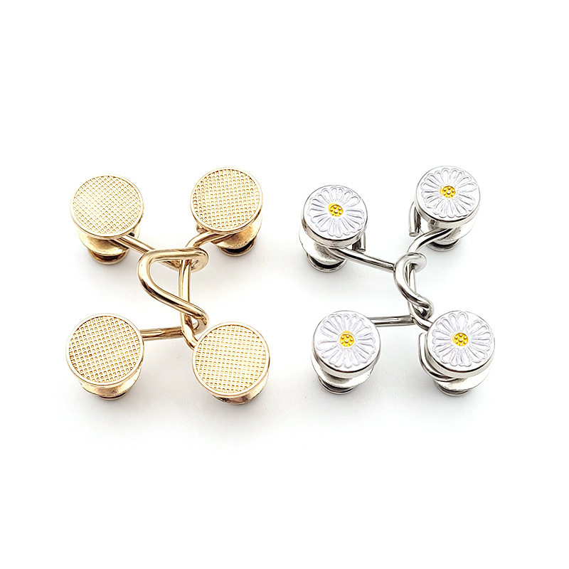 Waist-tight button nail-free detachable button jeans waist adjustment big change small style buckle seam-free metal button