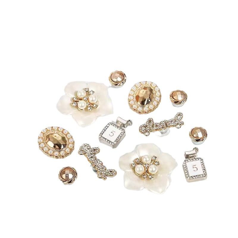 Hole Shoes Accessories DIY Butterfly Rhinestone Chain Hole Shoes Accessories Upper Decoration Shoe Buckle Buckle Cross Shoe Flower