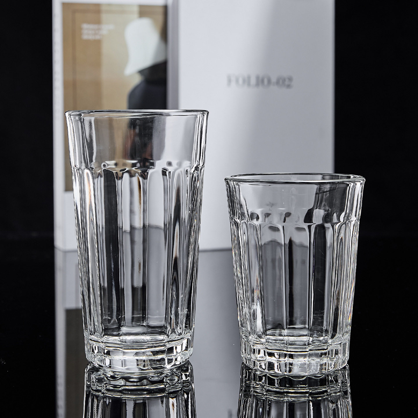 Libby European-Style Heat-Resistant Glass Water Cup Tea Cup Creative Striped Western Restaurant Juice Cup Thickened Ktv Beer Cup