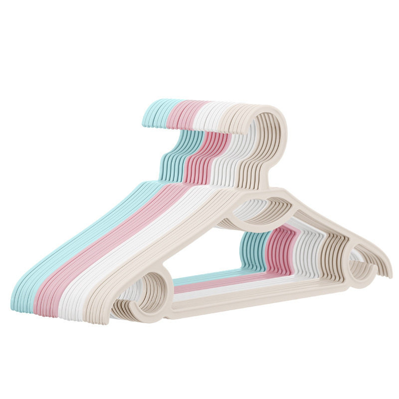 Seamless Anti-Slip Plastic Clothes Hanger Balcony Wardrobe Household Clothes Hanger Anti-Shoulder Corner Drying Rack Multifunctional Storage Clothes Rack