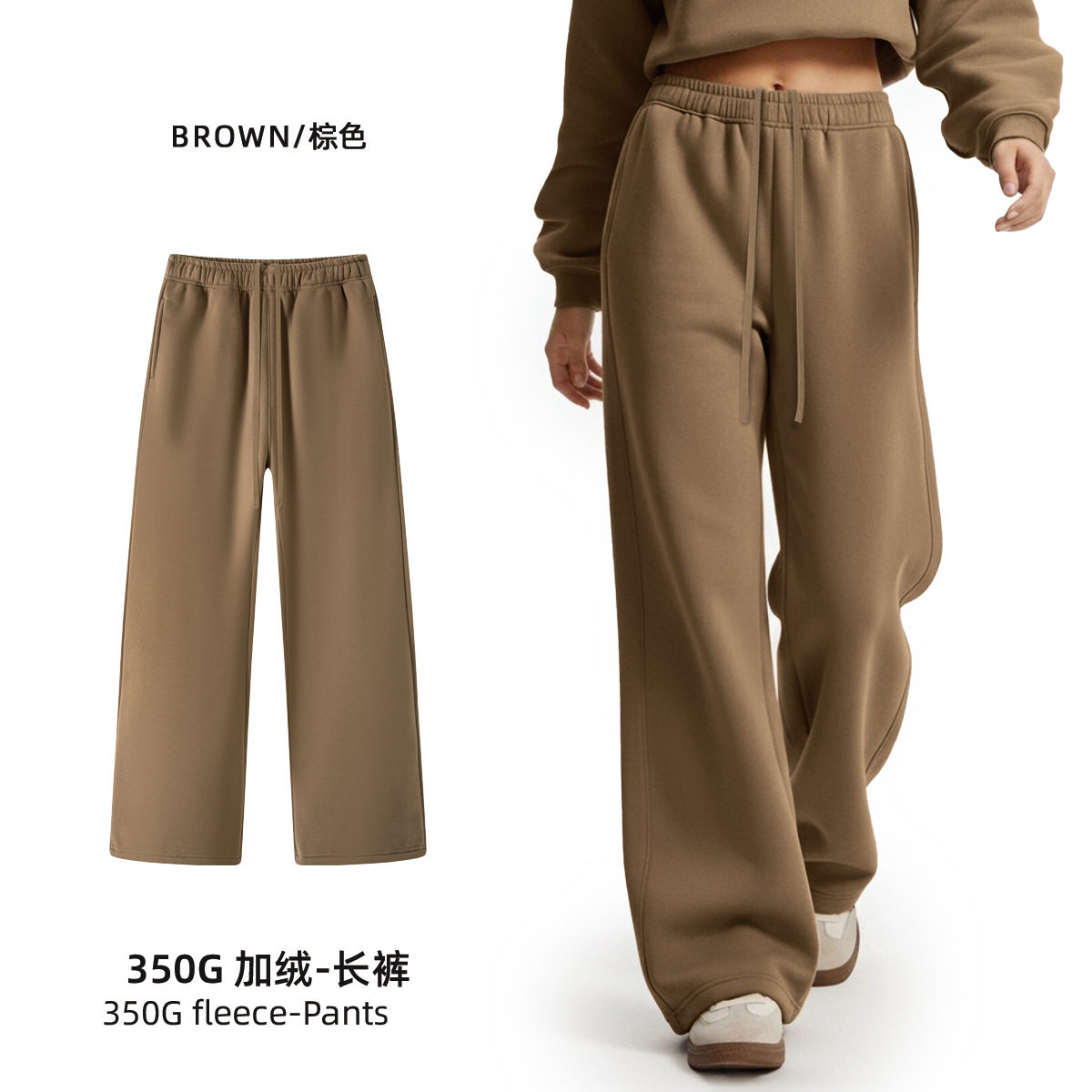 彩象岛男装丨秋冬卫衣男士连帽衫宽松加绒美式潮牌350g连帽卫衣男