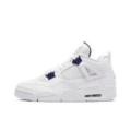 Aj4-white and purple button