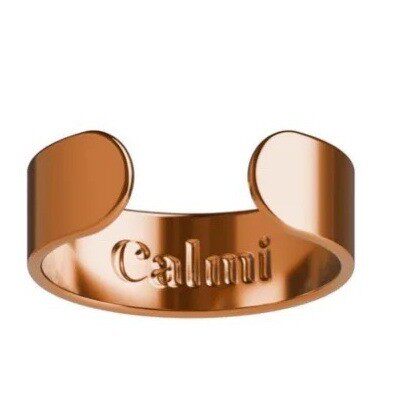 跨境爆款不锈钢磁石戒指刻字calmi戒指磁疗戒指减压冥想饰品配饰