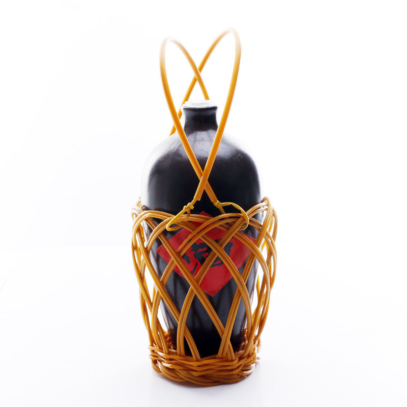 Woven portable wine basket ceramic wine bottle portable basket 3kg 5kg 10kg imitation rattan plastic woven wine basket